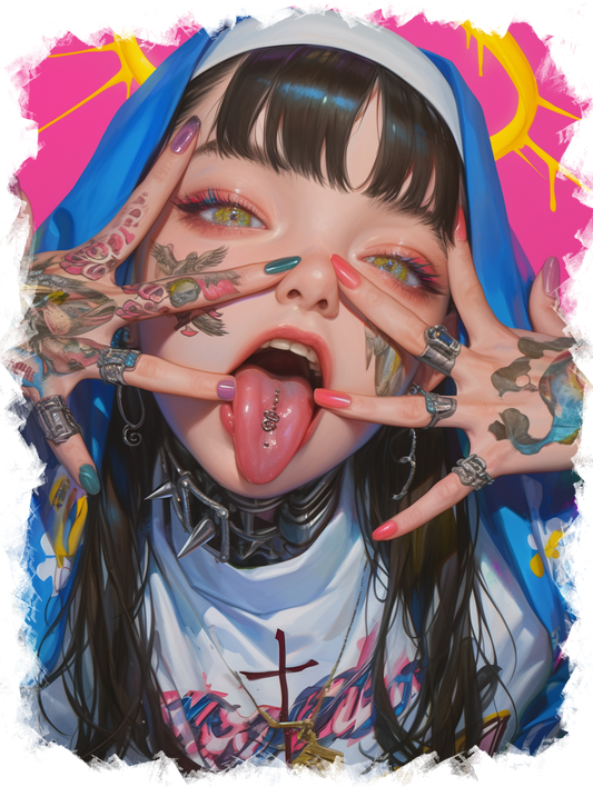 CHEEKY NUN - Custom Ink Printing