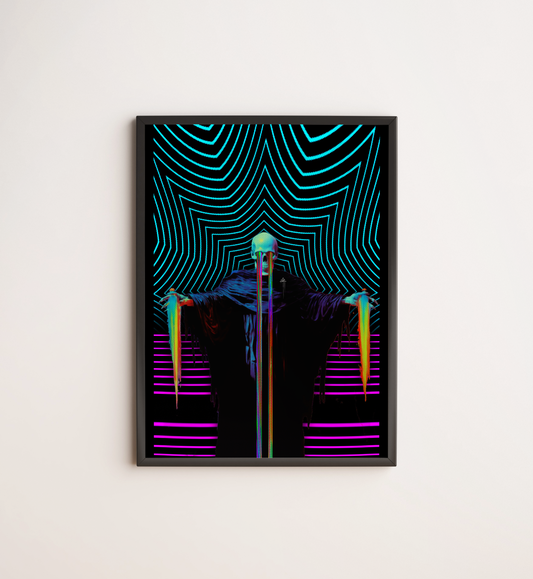 GUARDIAN OF THE NEON RETRO VIBES - Print - 17 x 25 Inches - Custom Ink Printing