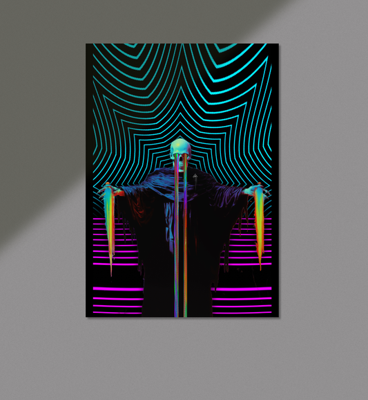 GUARDIAN OF THE NEON RETRO VIBES  - Print - 11 x 17 Inches - Custom Ink Printing