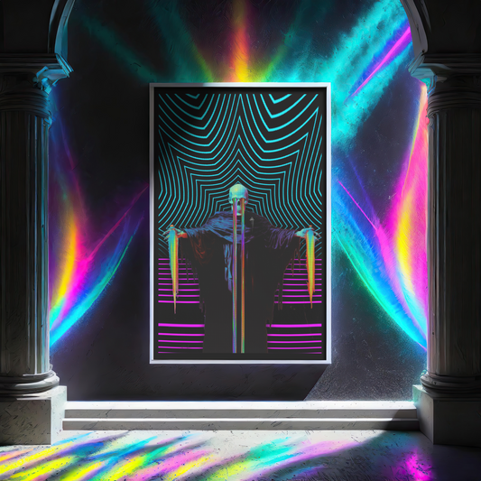 GUARDIAN OF THE NEON RETRO VIBES - Print - 17 x 25 Inches - Custom Ink Printing