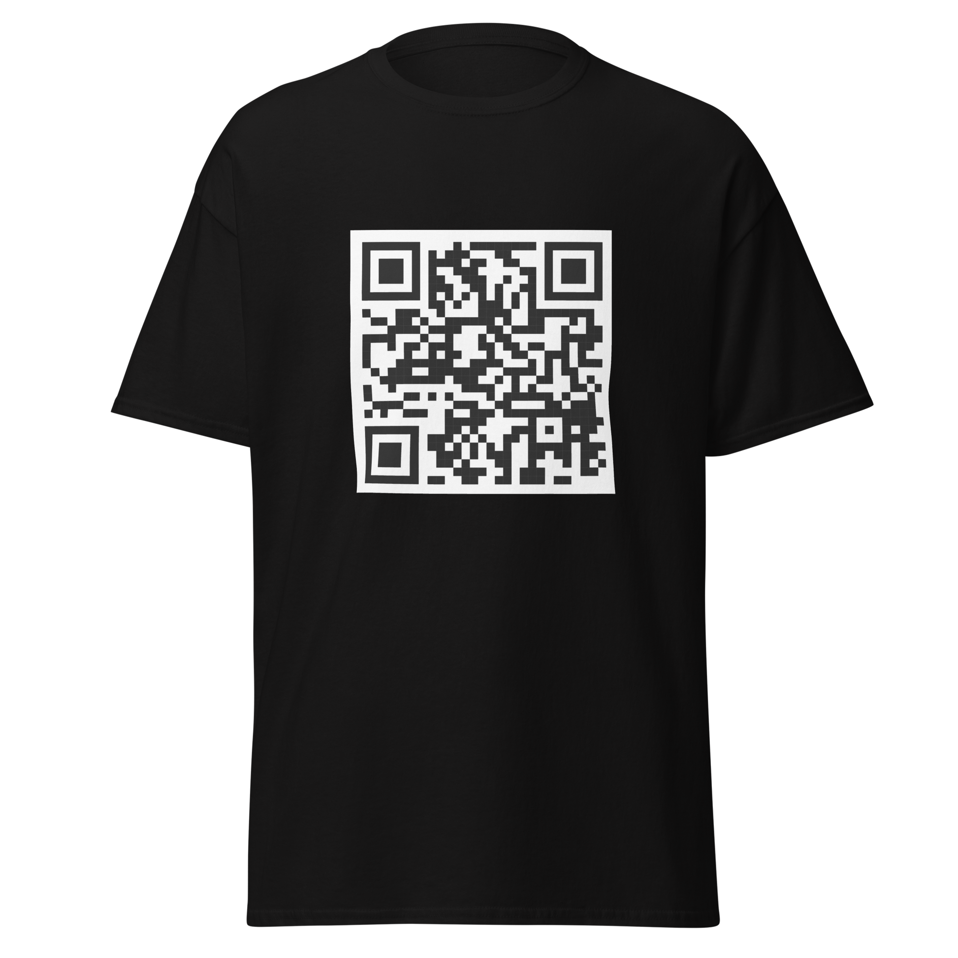 Custom QR Message / Link T-Shirt - Custom Ink Printing