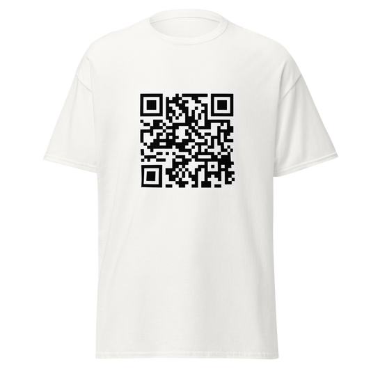 Custom QR Message / Link T-Shirt - Custom Ink Printing