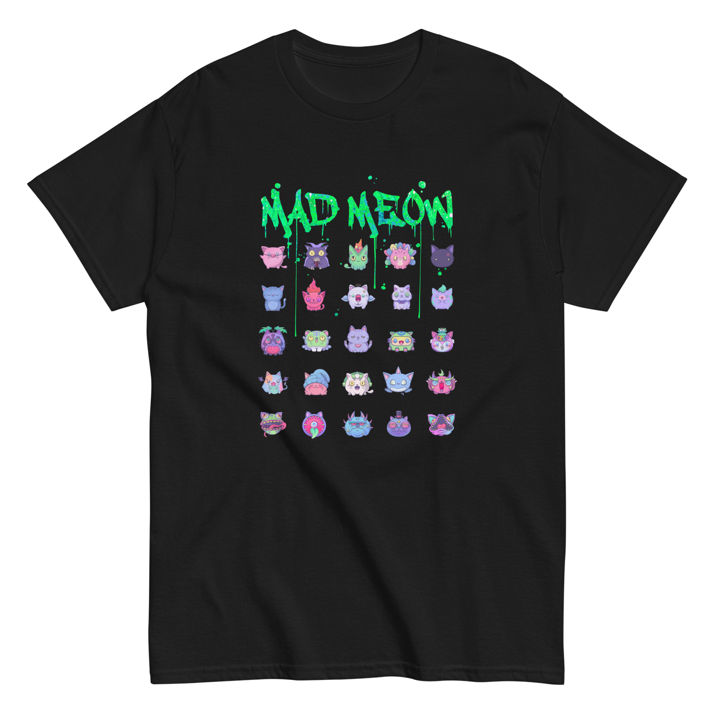 MAD MEOW (Green) - Custom Ink Printing